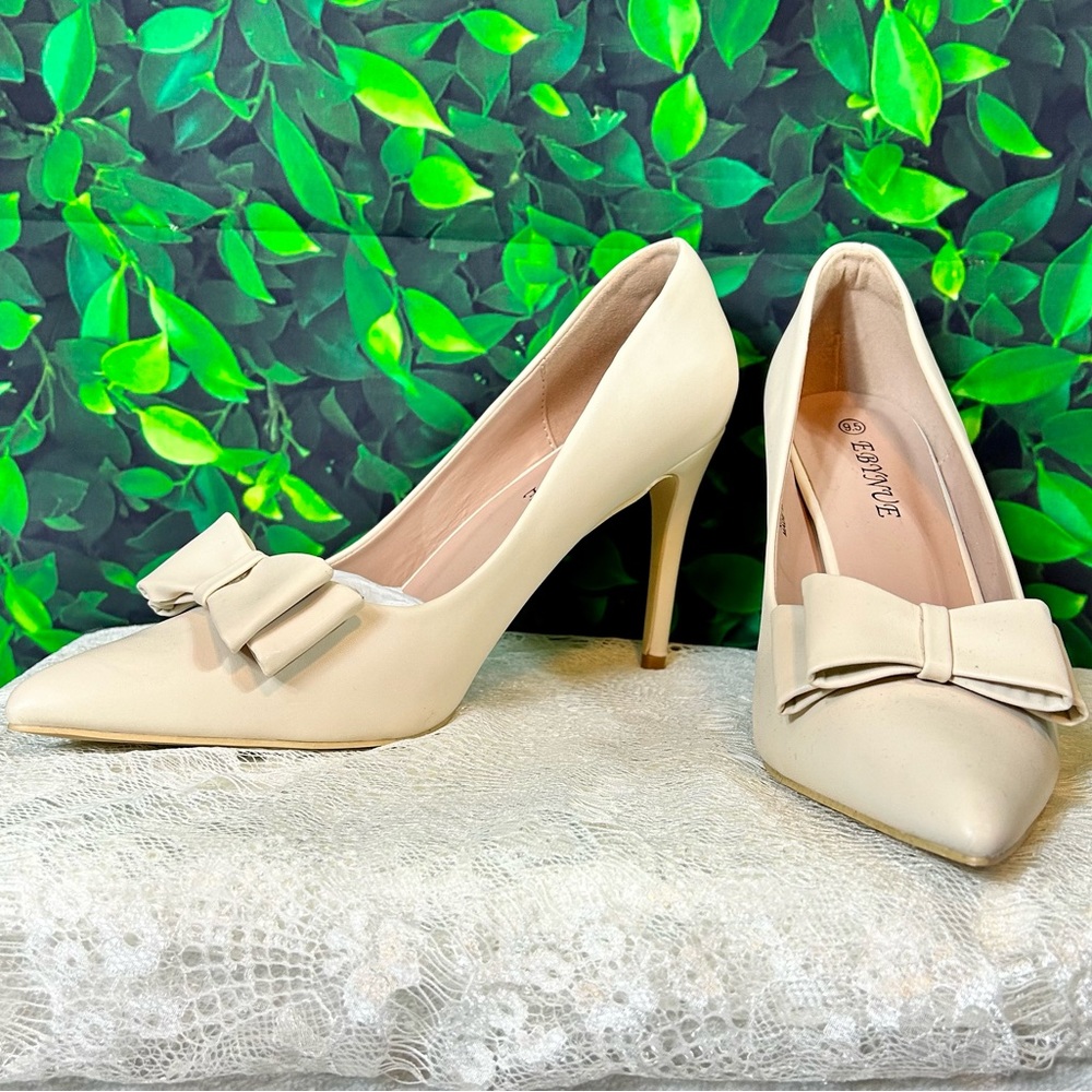 NEW EBYNUE Women's Pumps Sexy Pointed Toe Closed Heels 4 Inch / Sz 9.5